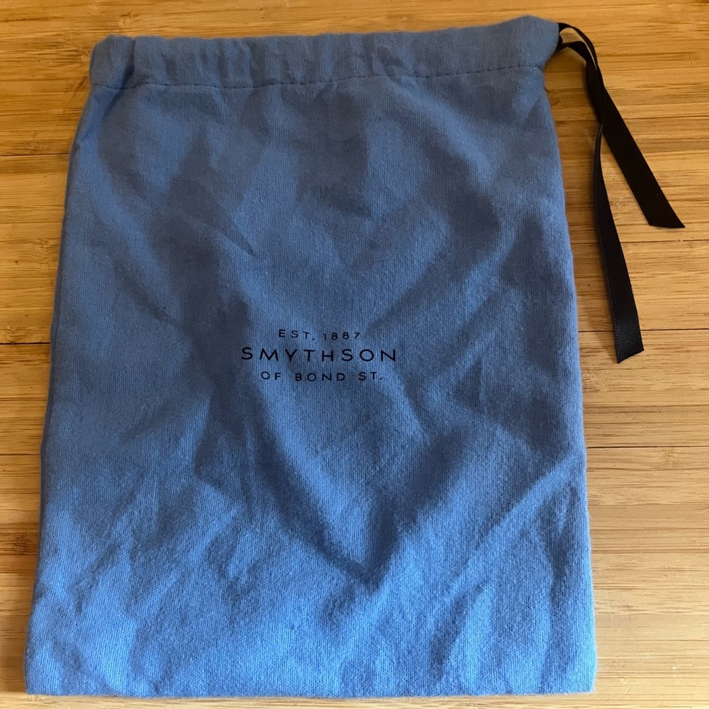 Smythson Of Bond Street Dust Bag Drawstring 8”W x 10”H